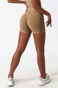 Shorts Deportivos de Yoga para Mujer, Cintura Alta, Bloques de Color, Secado Rápido, Transpirables, para Gimnasio, Venta al Por Mayor, Personalizados - Product Image 3