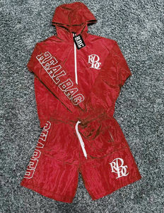 Conjunto Deportivo de Dos Piezas para Hombre 2025, Chaqueta y Pantalones Cortos Personalizados, Cortavientos Reflectante con Cierre, Conjunto de Dos Piezas de Nailon - Product Image 2