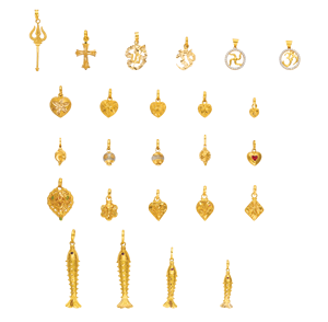 Colgantes y medallones de oro puro de 22 quilates |   Diseños Tradicionales de Templos y Religiones Indias |   Joyería al por mayor con costos de fabricación bajos - Product Image 3