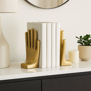 Porte-livres décoratifs en métal pour la décoration d'étagères, supports de livres sculpturaux modernes pour la maison, le bureau, la bibliothèque - Product Image 1