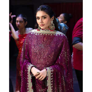 ชุดพรหมออกแบบสวยชุดบนล่างและ dupatta ชุดสำหรับงานปาร์ตี้ - Product Image 3