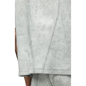 เสื้อเชิ้ตหนังแท้แขนสั้นคุณภาพสูงแบบใหม่สำหรับผู้ชาย รับผลิตแบบ OEM ODM และสั่งทำได้ - Product Image 5