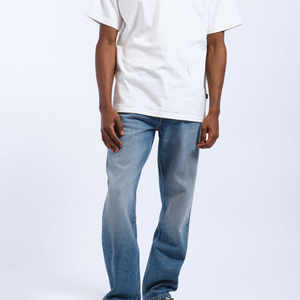 Jeans en denim brut japonais selvedge épais pour homme, coupe large et ample, style streetwear, avec logo personnalisé, par fabricant OEM - Product Image 5