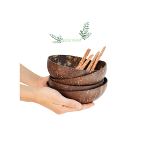 Tazón para Servir de Cáscara de Coco Natural - Tazón de Cáscara de Coco de Alta Calidad con Logotipo Personalizado y Embalaje Hecho por ECO2GO VIETNAM - Product Image 4