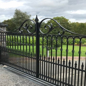 Puerta Frontal Metálica Premium con Elegante Diseño de Hierro Forjado para Entradas de Lujo en Jardines y Villas, Ideal para Hogares Elegantes - Product Image 3