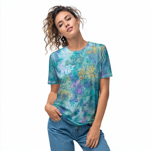 Camisetas de Mujer con Lavado Ácido, Corte Regular, para Todas las Temporadas, Estilo Vintage, 100% Algodón Orgánico, Transpirables, Antiarrugas, de Secado Rápido - Product Image 2