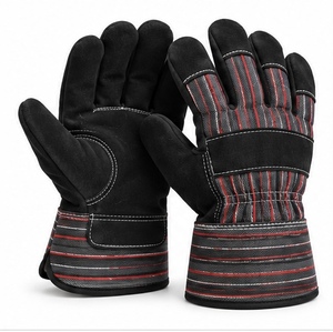 ถุงมือหนังเรียบ MUBASHAR PRO GRIP INTERNATIONAL สำหรับงานช่างชาวแคนาดา  ข้อมือเสริมความแข็งแรง ปรับความหนาและความยาวได้ ทนความร้อน - Product Image 1