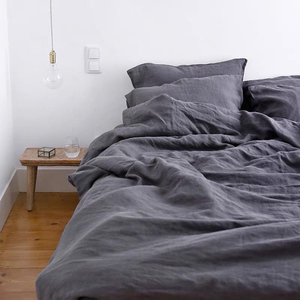 King Size Bedding Sets Plain & Solid Color 5 pcs 1 Duvet Cover 1 <b>Flat</b> 1 Fitted Sheet 2 <b>pillow</b> cases - Product Image 1