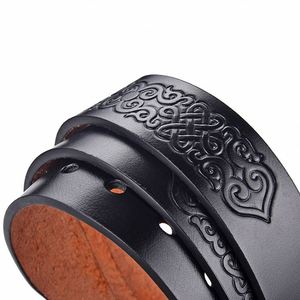 Cinturón Trenzado de Cuero Vacuno Genuino para Hombre con Hebilla Cuadrada de Aleación, Ajustable, 3.5cm de Ancho, Uso Casual y Formal - Product Image 2