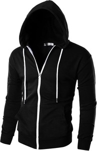 Sudadera con Capucha para Hombre, Estilo Urbano, Algodón Premium, Forro Polar, Manga Larga, Verano, Impermeable, Ecológica, Transpirable, con Bolsillos y Cierre de Cremallera, 370g, OEM, ODM - Product Image 4