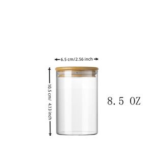 ขวดโหลไม้ไผ่ใส่เครื่องเทศชุด12ชิ้น, ขวดแก้วสำหรับใส่ชากาแฟลูกอมเกลือพริกไทยขวดอเนกประสงค์สำหรับใส่ของในครัว - Product Image 3