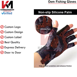 Gants de pêche à la mouche sans doigts pour hommes et femmes, en polyester respirant, légers, extensibles, protection solaire, avec fermeture auto-agrippante, pour activités de plein air - Product Image 5