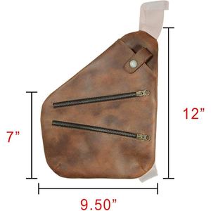 Bolso Bandolera de Cuero de Cabra Genuino para Hombre, Gran Capacidad, Duradero, a la Moda, Ideal para Oficina, Viajes, Universidad - Product Image 6
