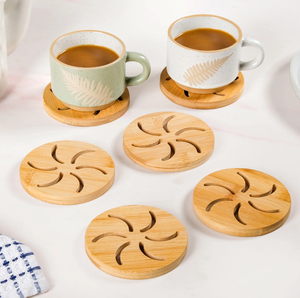Wood Coaster Amazing Design Wood Coaster Hot Sale Custom Round 4 Inches Coasters for Party Hotel Used - Product Image 6
