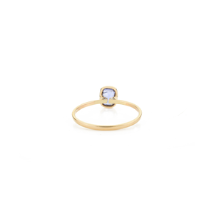 14K Solid Gold Blue Sapphire Halo Eternity Wedding <b>Ring</b> <b>Resizable</b> - Product Image 6