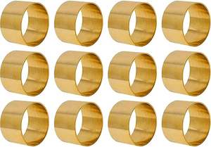 Anillos de Servilleta Dorados de Estilo Vintage, Soportes Metálicos para Servilletas de Boda y Mesa, Anillos de Servilleta de Latón para el Hogar y Eventos - Product Image 6