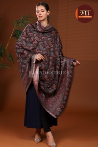 Ethnic Paisley Floral Dot Pure Wool Shawl Hijab Scarf Long <b>Head</b> Covering Casual Winter <b>Wrap</b> Skin-Friendly for Women - Product Image 2