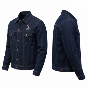 Classic <b>Trucker</b> Style <b>Men's</b> Denim <b>Jacket</b> Spring Windproof Waterproof Breathable Button Front Chest Pockets Comfortable Cotton - Product Image 3