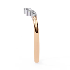 Bague de mariage en or massif 10K 14K 18K avec couronne de diamants de laboratoire et contour en grappe, certifiée IGI, bijoux fins - Product Image 6