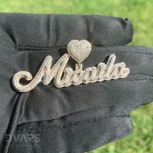 Colgante Hip Hop con Letra Inicial Personalizada, Totalmente Cubierto de Moissanita, Plata de Ley 925, de Lujo para Hombres y Mujeres - Product Image 4