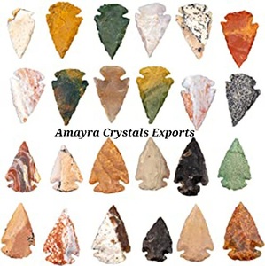 Pointes de flèche sculptées en jaspe fantaisie indien naturel de 2 pouces, vente en gros pour la chasse, acheter en ligne chez Amayra Crystals Exports India Gujarat - Product Image 2