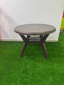 Table d'extérieur ronde moderne en plastique Anax, étanche et durable, facile à assembler pour parcs, écoles, camping, restaurants, hôtels et salons - Product Image 2