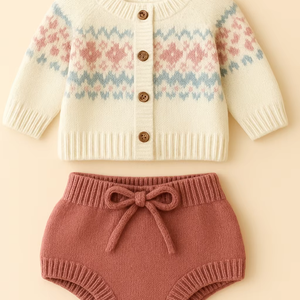 Conjunto de Ropa para Bebé Recién Nacido, Tejido Suave, Ropa Cálida de Invierno, Atuendo Cómodo para Bebé, Talla Personalizada, Suministro para Exportación - Product Image 1