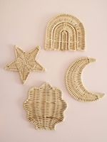 Décoration murale bohème en rotin DIY à prix abordable, forme de fleur pour chambre d'enfant, jouets pour bébés en gros fabriqués au Vietnam