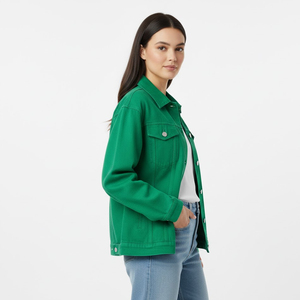 New Style Best Trending Women Men Jeans Jackets Reversible Waterproof Breathable Sustainable 100% Cotton <b>Button</b> OEM Service - Product Image 6