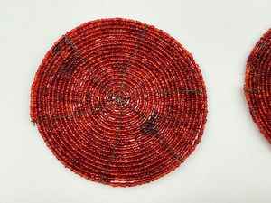 Sous-verres en perles de verre faits à la main MS HANDICRAFT - Cadeaux religieux classiques avec support en polyester (4x4 pouces) - Product Image 3