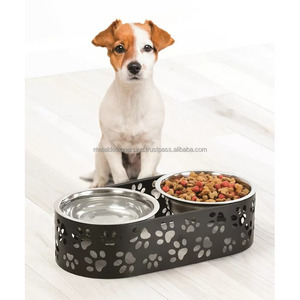 Conception de PAWS dôme surélevé look double station d'alimentation bols mangeoires pour chats et chiens - Product Image 2