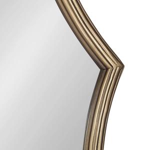 Grand miroir mural doré festonné - Miroir décoratif géométrique étoilé à 16 branches - Product Image 2