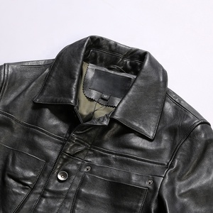 Nuevas Chaquetas de Cuero Tejido Transpirables y Resistentes al Viento para Hombre 2026 al por Mayor, con Cuello Alto y Logotipo Frontal, a la Moda para Otoño - Product Image 5