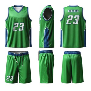 Meilleures ventes : Ensembles d'uniformes de basketball personnalisés imprimés par sublimation, respirants, anti-humidité et à séchage rapide - Manches 100 % polyester - Product Image 1
