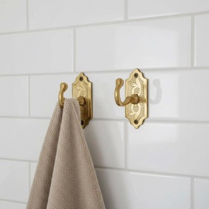 Ganchos Dobles de Metal Resistentes para Montar en la Pared, Perchero para Abrigos, Sombreros y Toallas, Soporte de Hierro Resistente a la Corrosión con Gran Capacidad de Carga - Product Image 1