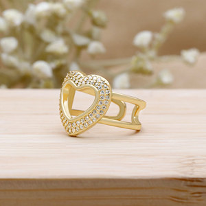Anillo de Corazón de Plata de Ley 925 Chapado en Oro Rosa con Circonita Cúbica, Anillo de Compromiso Romántico para Mujer, Accesorio de Regalo para Boda o Fiesta - Product Image 6