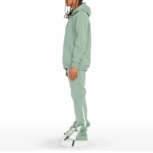 Conjunto de Sudadera con Capucha y Pantalones Jogger para Hombre, con Logotipo Personalizado, Estampado 3D en Relieve, Diseño Acampanado y Dobladillo Cortado - Product Image 4