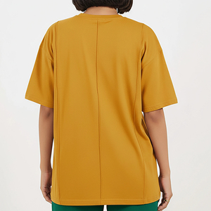 T-shirt pour femme de haute qualité à manches courtes, col rond, coupe classique, 100% coton, écologique, vêtements d'été, appliques, t-shirt pour femme - Product Image 5