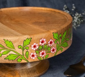 Base para Pastel de Madera Wello con Diseño Floral Pintado - Product Image 2