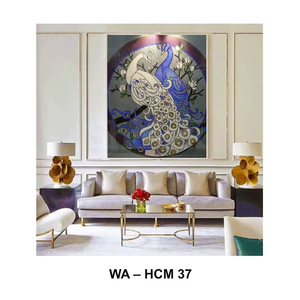 Mosaïque murale artisanale de 10 mm d'épaisseur, écologique, résistante à l'eau, design traditionnel, carreaux de verre, art mural intérieur, villas - Product Image 5