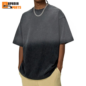 Custom Men's Vintage Streetwear Oversize <b>Tshirt</b> Wholesale Pure Cotton Heavy Acid Washed Drop Shoulder Sleeve Knitted Fabric - Product Image 2