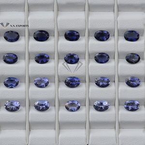 Piedras preciosas sueltas de corte ovalado facetado de iolita azul Natural de 7x9mm listas para enviar joyería hecha a mano mejor colección últimos productos calientes - Product Image 2
