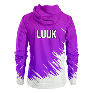 Personalized Hooded Windbreaker <b>Jacket</b> Custom Logo Name Sublimation Windproof <b>Lightweight</b> Sports Team Outdoor Wear - Product Image 6
