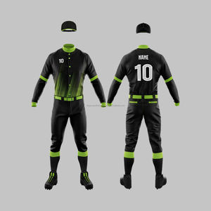 Uniforme de baseball personnalisé OEM pour adultes vente entière mode vierge ensembles pour hommes grande taille Options - Product Image 6