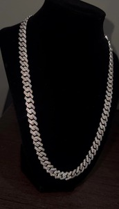 Top Demanded Moissanite <b>Diamond</b> Cuban <b>Chain</b> Necklace for <b>Men</b> and Women Premium Hip Hop Jewelry Available At Export Price - Product Image 2