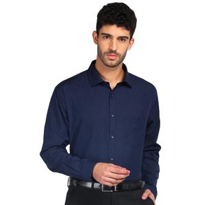 Chemises habillées pour hommes en gros, design personnalisé, manches longues, couleur unie, décontractées pour le bureau, respirantes, 100% coton, écologiques - Product Image 2