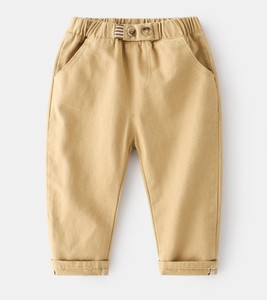 Pantalon droit décontracté pour garçon, style gentleman, en coton uni, séchage rapide, léger - Product Image 3