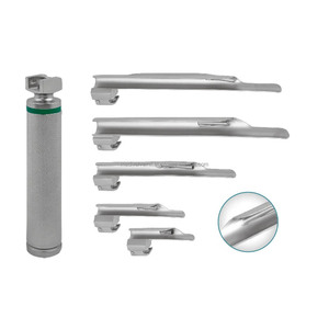 Último modelo de set de laringoscopio de fibra óptica Miller con 5 hojas rectas, certificado CE e ISO, OEM y ODM disponibles, venta al por mayor - Product Image 1