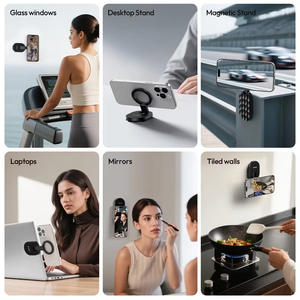 Support magnétique pour téléphone 3-en-1 à succion 360° °   Support de téléphone rotatif avec mousqueton pour iPhone 17 16 15 14 13 12 - Product Image 6