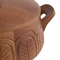 Roti Dabba en bois résistant à la chaleur avec couvercle Boîte à chapati ronde artisanale pour le service et le stockage de repas chauds Parfait pour un usage quotidien dans la cuisine